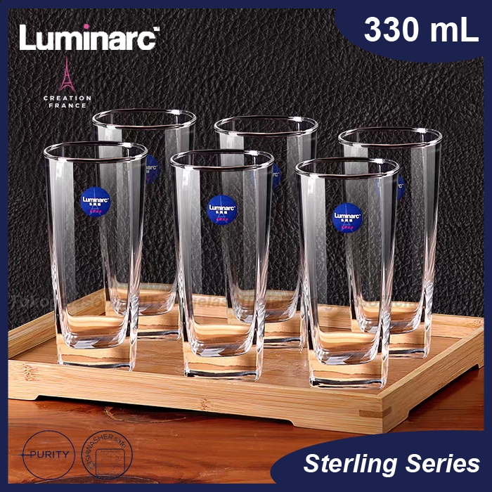 Jual 1 Set Isi 6 Pcs Gelas Luminarc Sterling 330 Ml Gelas Es Teh Gelas Resto Gelas Kaca 3178