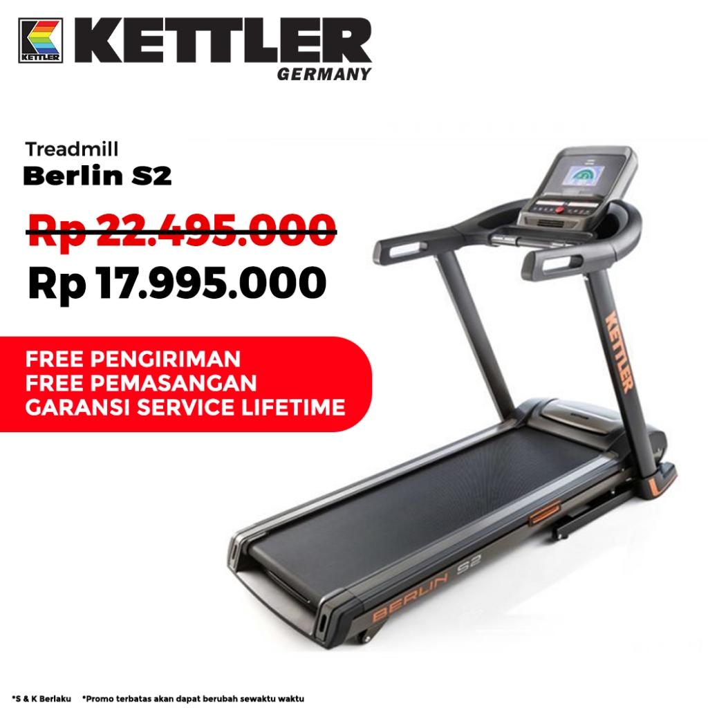 Jual Kettler Treadmill Berlin S2 (2.5HP) 7884700 Shopee Indonesia