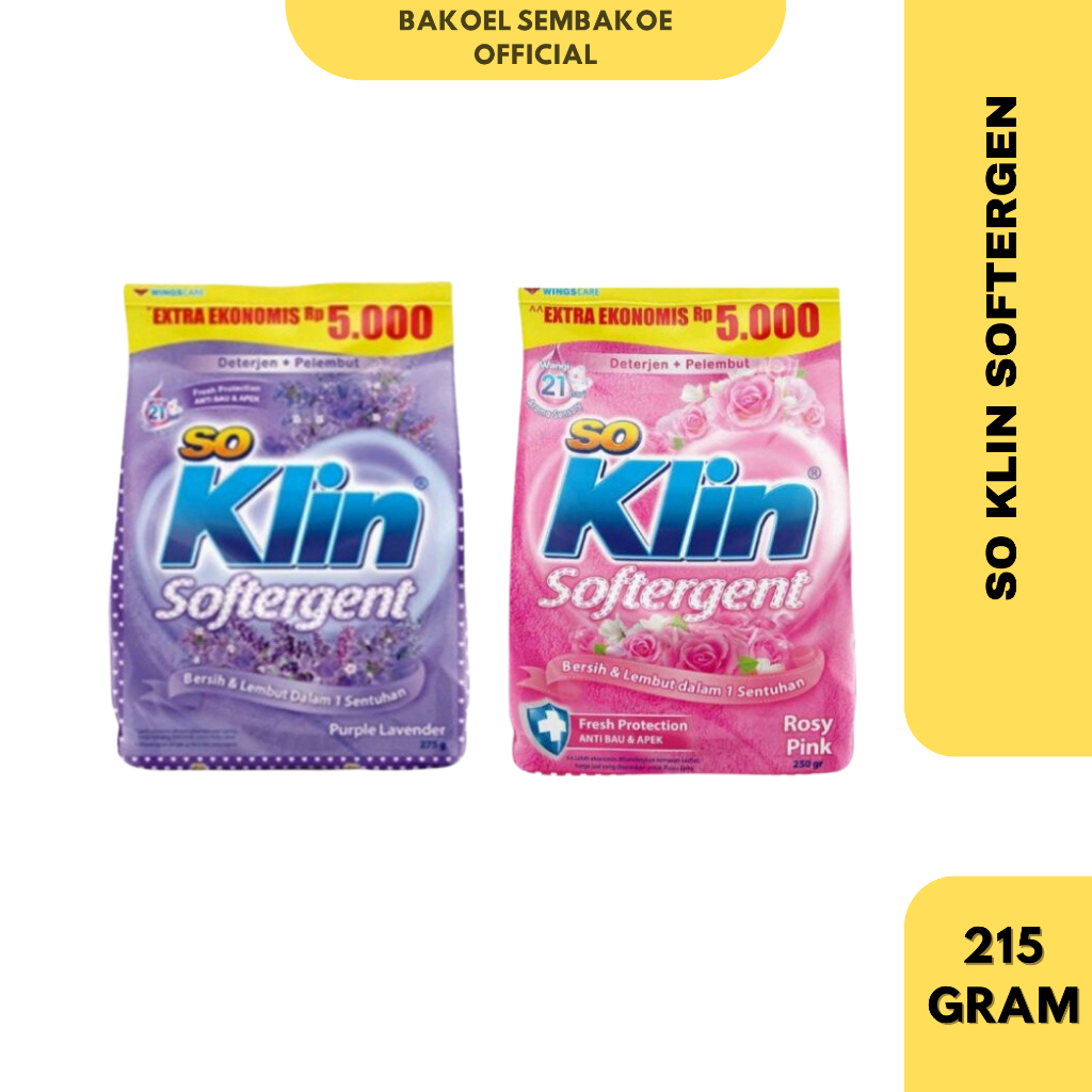 Jual SOKLIN SOFTERGEN SABUN CUCI BAJU 280Gr | Shopee Indonesia