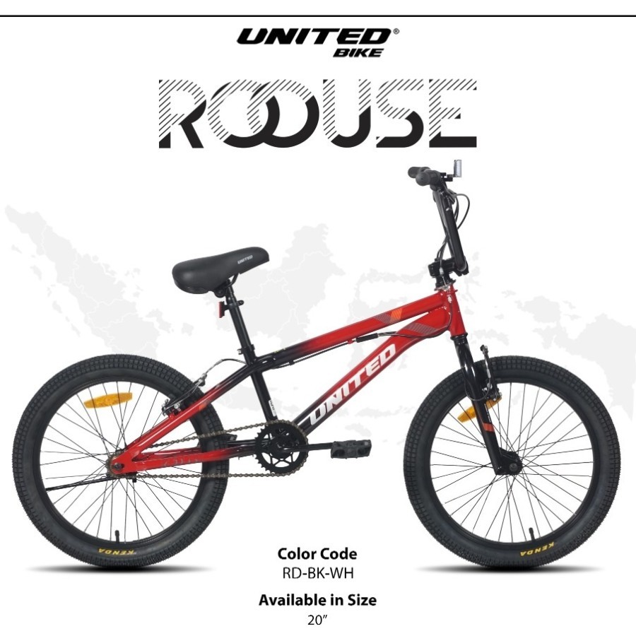 Jual Sepeda bmx united anak 20 inc rotor stank putar 360 rem v