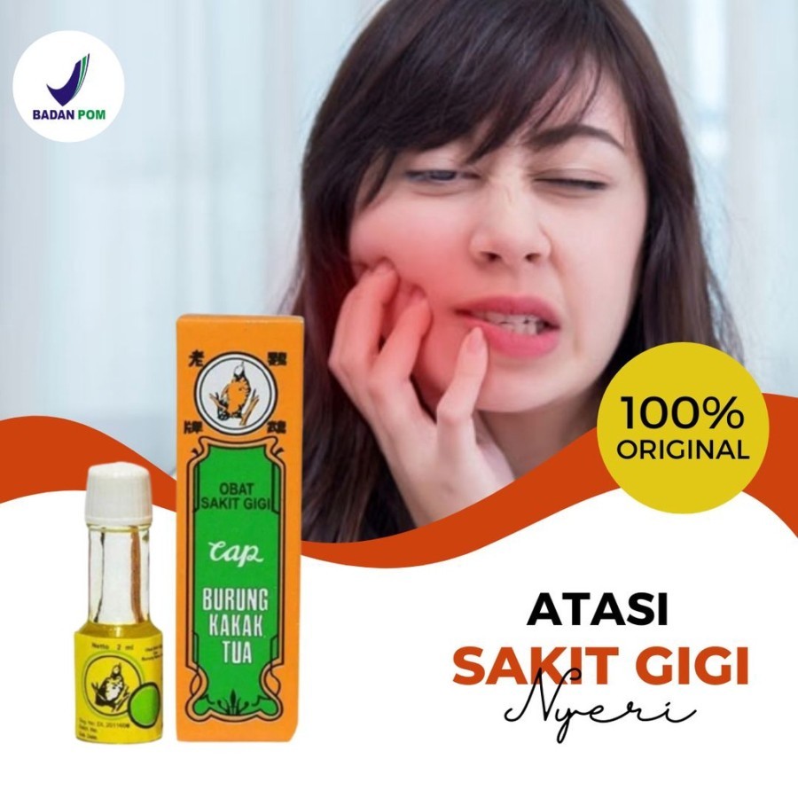 Jual Obat Sakit Gigi Cap Kakak Tua Shopee Indonesia 6300