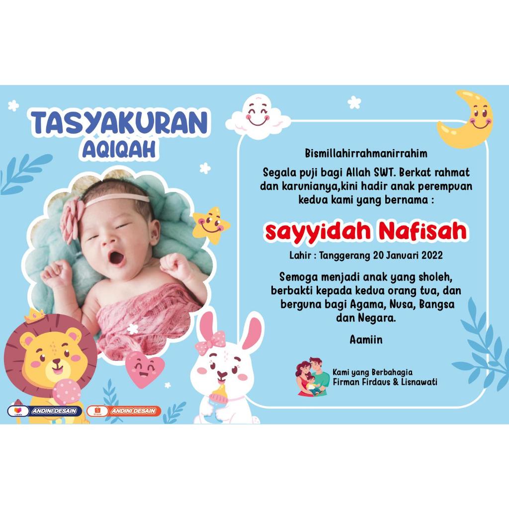 Jual STIKER AQIQAH TASYAKURAN KELAHIRAN ISI 100 PCS - PERLENGKAPAN ...