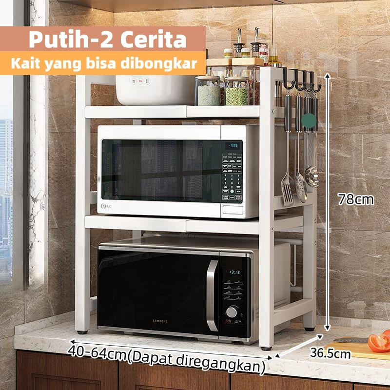 Jual Ukuran Yang Dapat Ditarik/Rak Penyimpanan Microwave｜Rak Bumbu ...