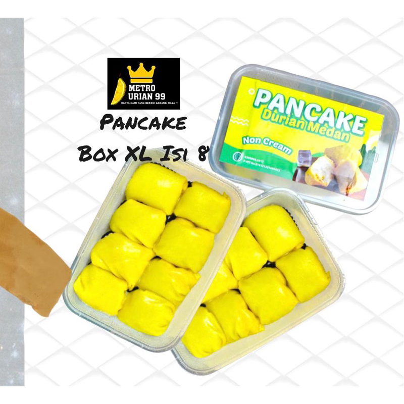 Jual PANCAKE DURIAN BOX XL TANPA CREAM ISI 8PCS MURAH Shopee Indonesia