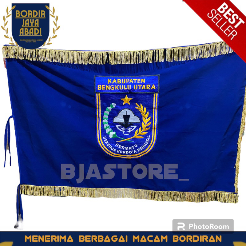 Jual Custom Bendera Pataka 90x135 Dua Sisi Rumbai Emas Shopee Indonesia