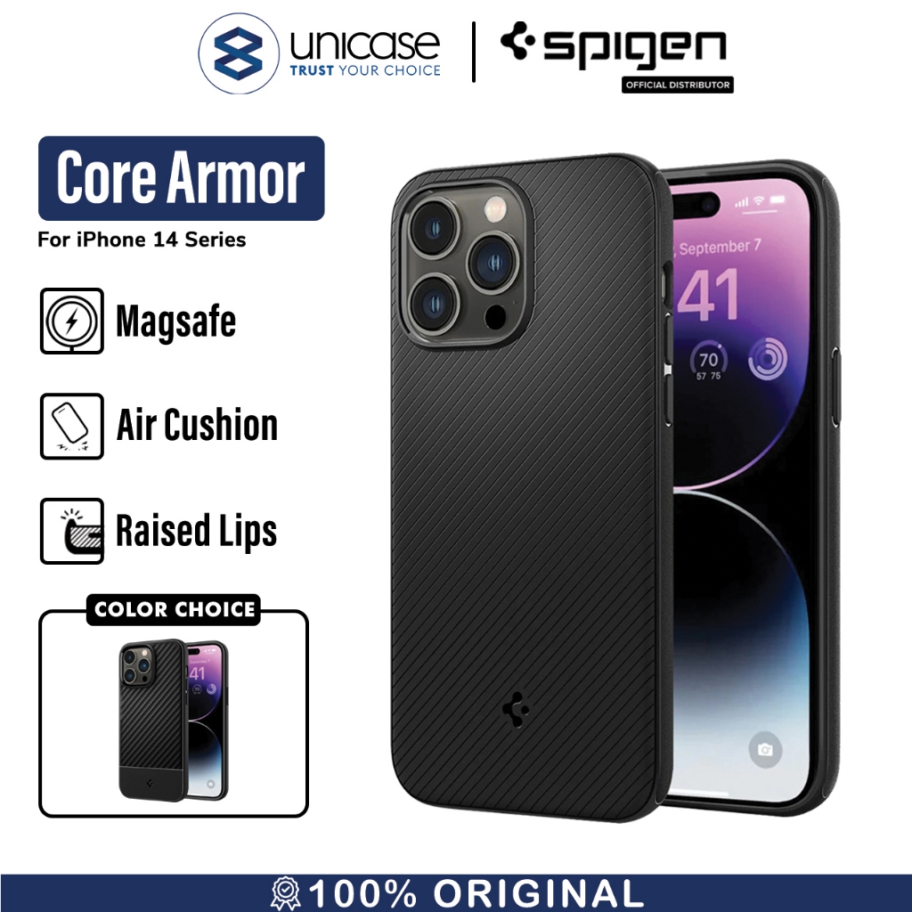 Jual Case IPhone 14 Pro Max Plus Spigen Core Armor MagSafe Matte 3D ...