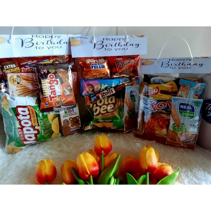 Jual PARCEL BINGKISAN ULANG TAHUN / BINGKISAN SNACK ANAK / PARCEL MURAH