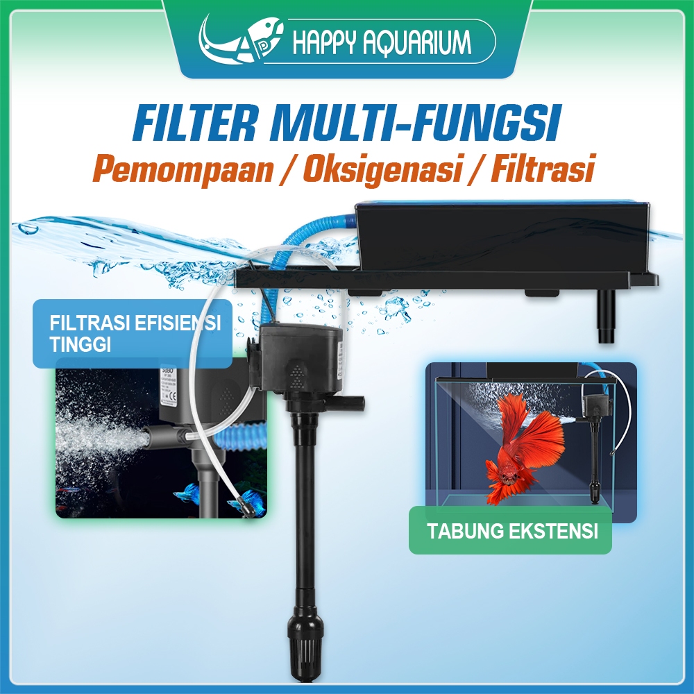 Jual Filter Pompa Komplit Top Filter Box Aquarium 3 In 1 AKUARIUM TOP