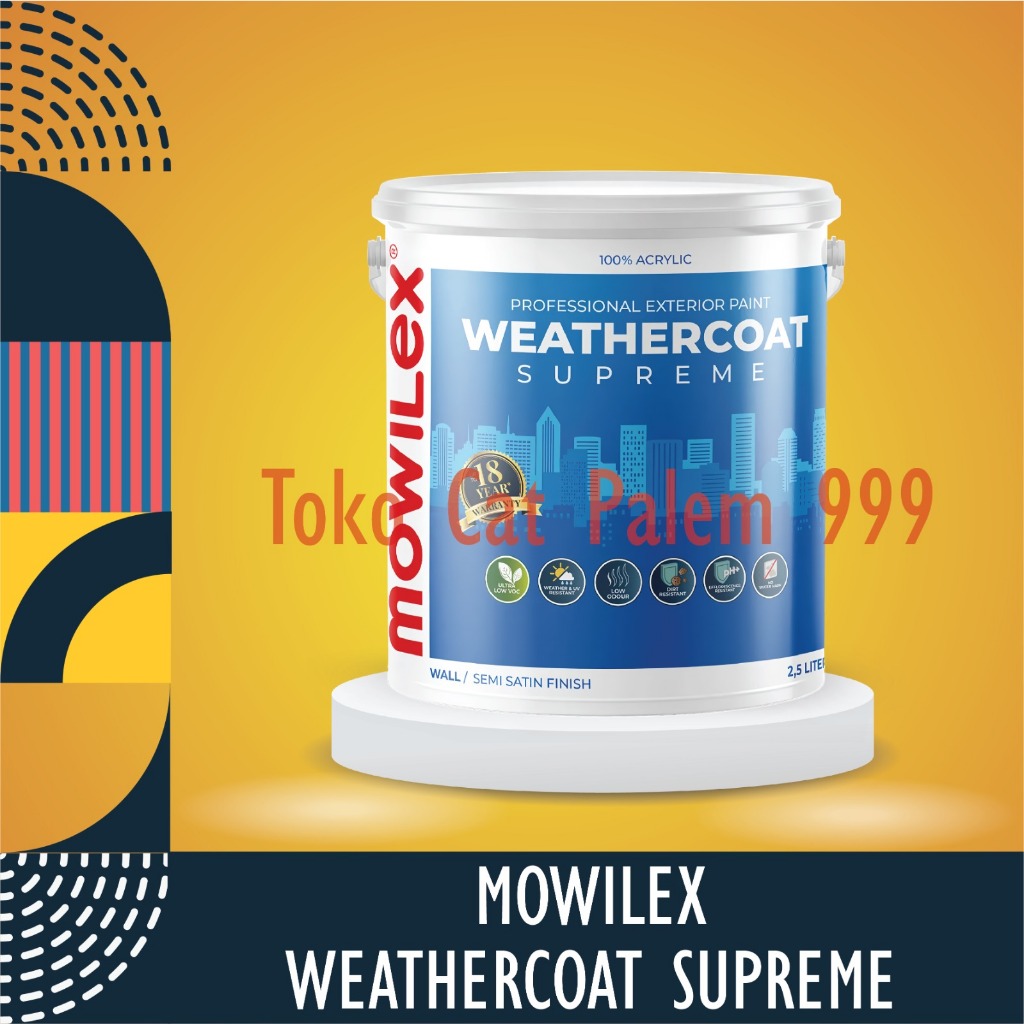 Jual Cat Tembok Eksterior Mowilex Weathercoat Supreme Tinting Bisa