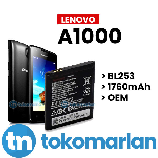 Jual Baterai Lenovo A1000 Bl253 Original Oem 1760 Mah Shopee Indonesia