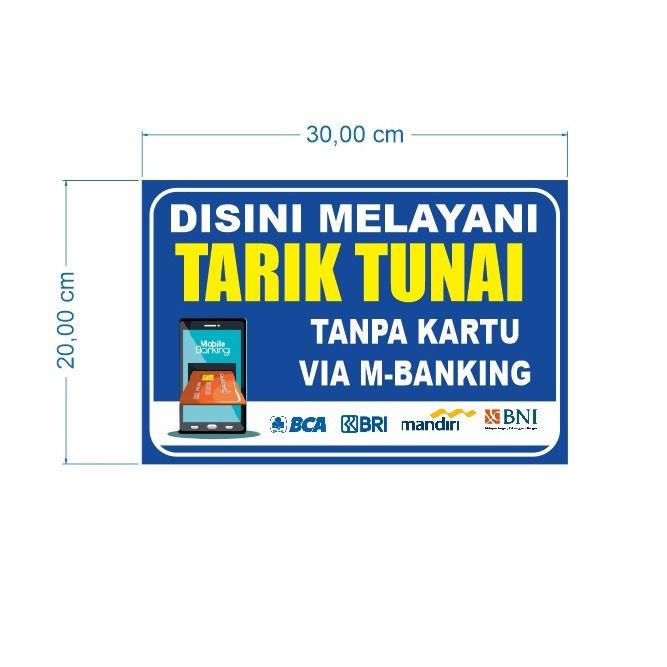 Jual STIKER MELAYANI TARIK TUNAI TANPA KARTU | Shopee Indonesia