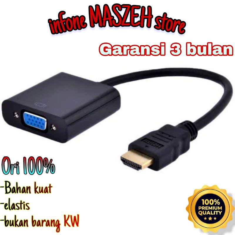 Jual Converter HDMI Male to VGA Ori 100% PREMIUM bukan kualitas abal ...