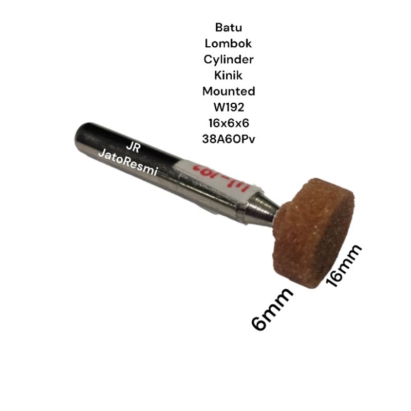 Jual Batu Lombok Cylinder Kinik Mounted W192 16x6x6 38A60Pv | Shopee ...