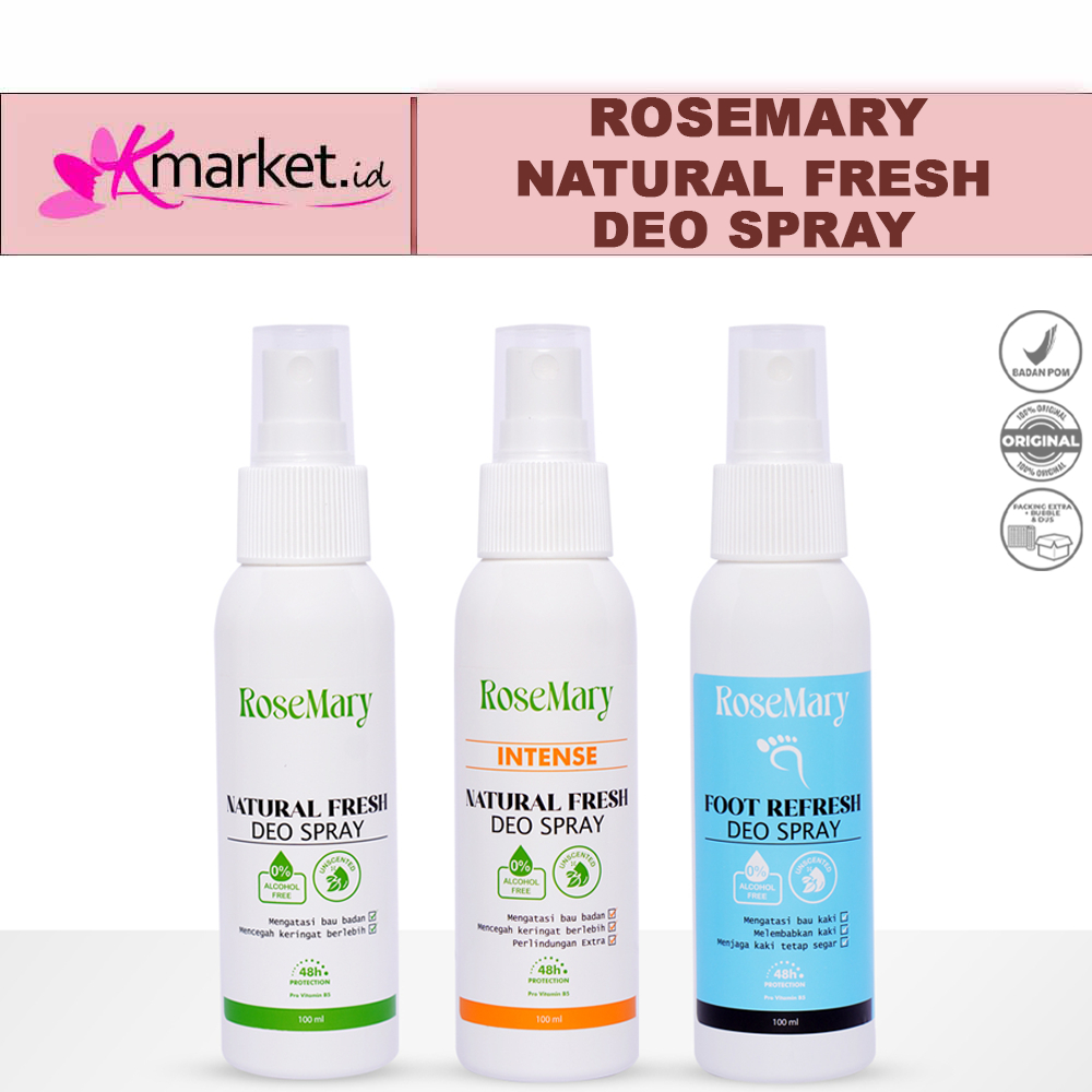 Jual Rosemary Natural Fresh Deo Spray | Penghilang Bau Badan