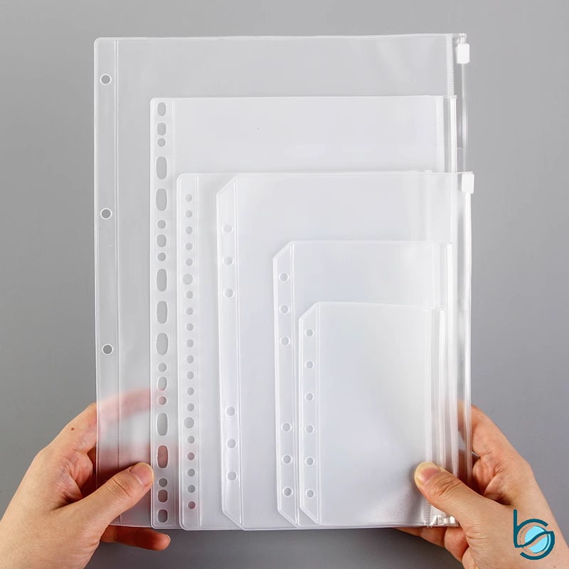 Jual Zipper Binder Ziplock A6/A7/A5/B5 6hole PVC Transparent Hand Book