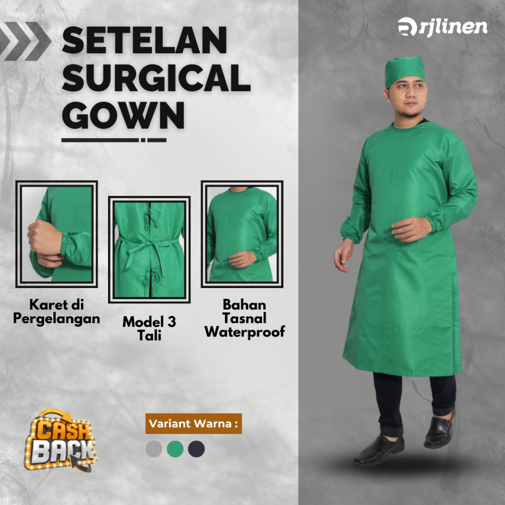 Jual Surgical Gown / APD Gown / APD Surgical Gown / Gaun Operasi / Sugical Gown Medis / Gaun