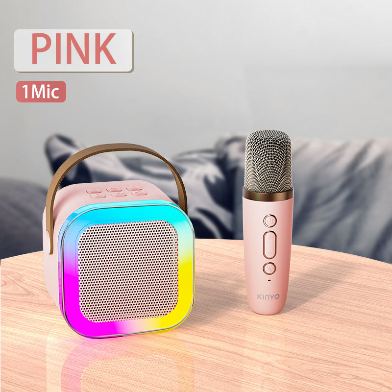 Jual Portable Wireless Mini Bluetooth Speaker 2Mic 1 Set Karaoke ...