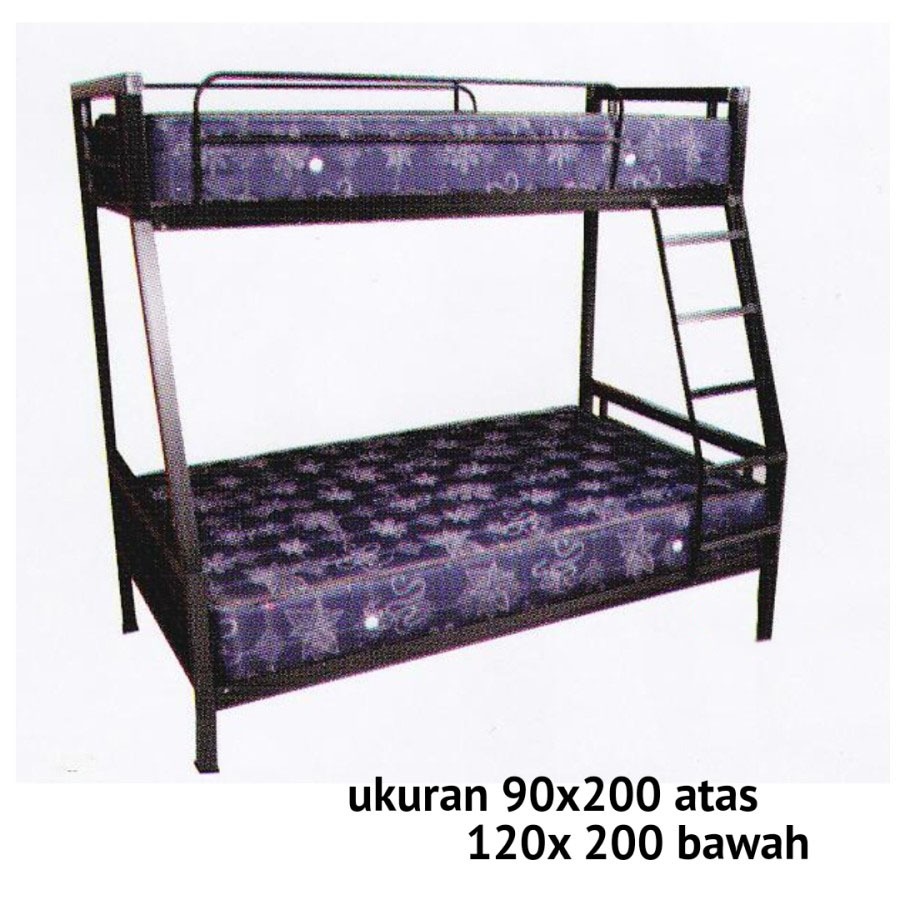 Jual Ranjang Besi Tempat Tidur Tingkat Ranjang Susun 120 X 200 Bunk Bed ...