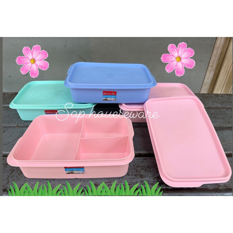 Jual BUGS BUNNY LUNCH BOX TEMPAT MAKAN PLASTIK 3 SEKAT KOTAK MAKAN