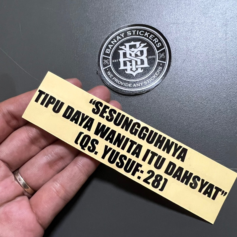 Jual Stiker Sticker Sesungguhnya Tipu Daya Wanita Itu Dahsyat Qs Yusuf