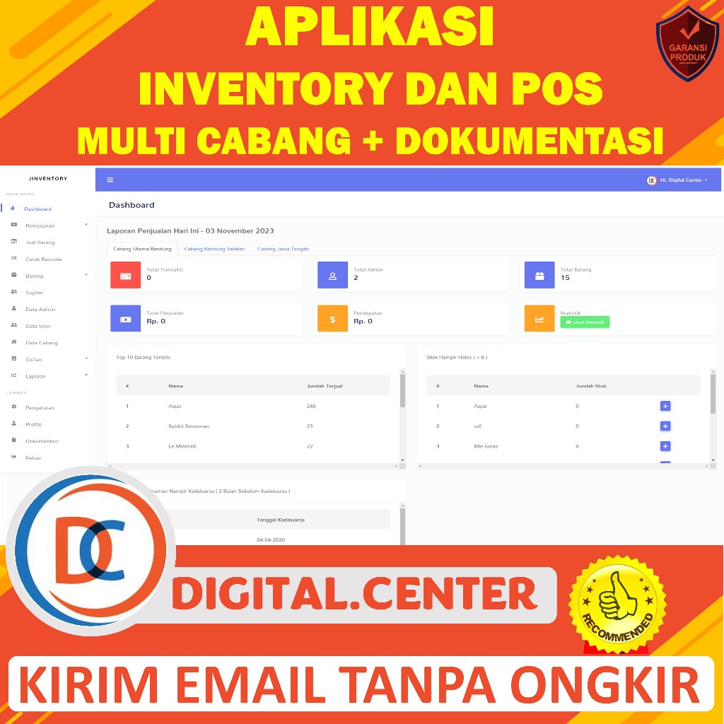 Jual APLIKASI INVENTORY DAN POS MULTI CABANG DENGAN DOKUMENTASI LENGKAP ...