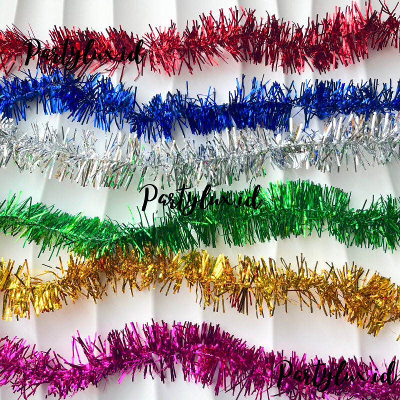 Jual Slinger Rumbai Natal Polos / Tinsel Dekorasi Hiasan Christmas ...