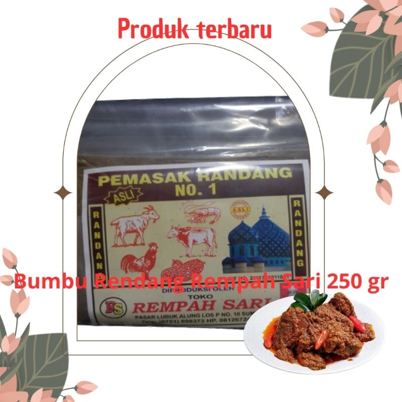 Jual Bumbu Rendang Rempah Sari 250 Gr Shopee Indonesia