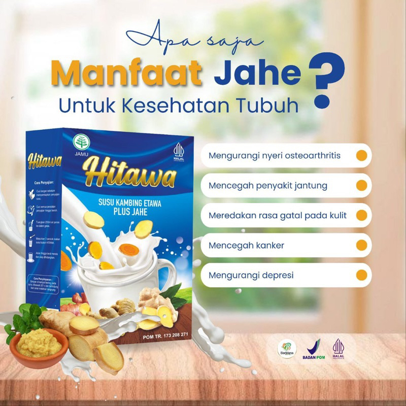 Jual hitawa - susu kambing etawa plus jahe temulawak dan kunyit ...
