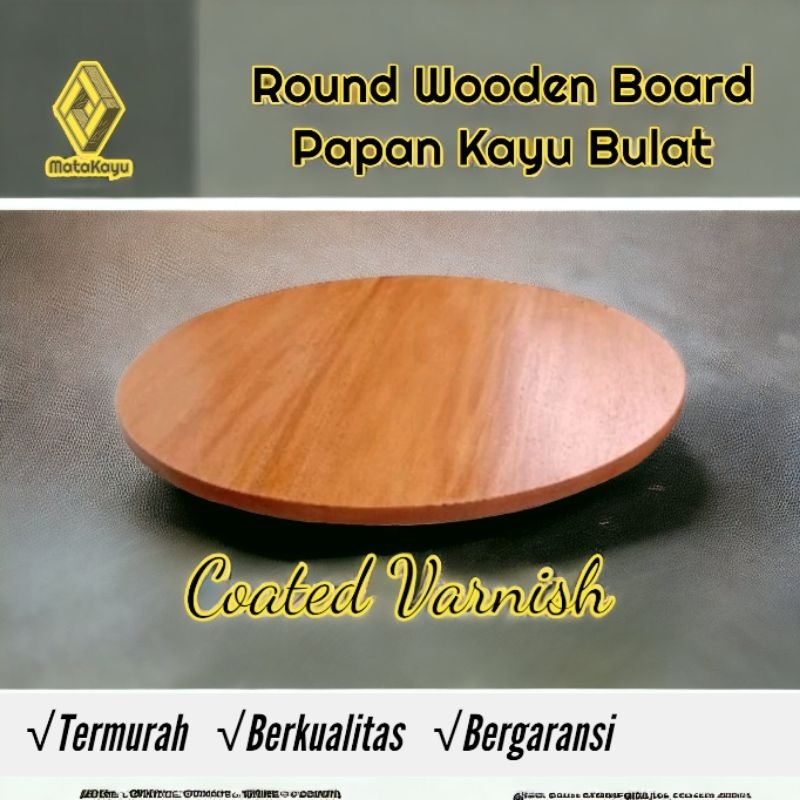 Jual Papan Kayu Bulat Round Wood Table Daun Meja Bulat Kayu Mahoni Dm Cm Shopee Indonesia