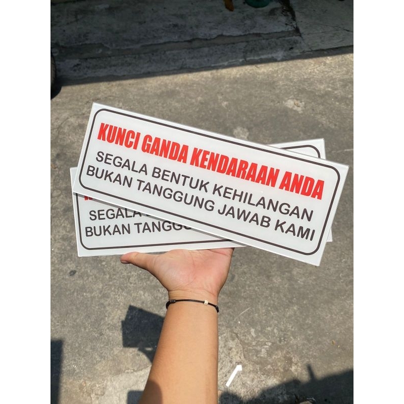 Jual Akrilik / Stiker Vinyl Kunci Ganda Kendaraan Anda Segala Bentuk ...