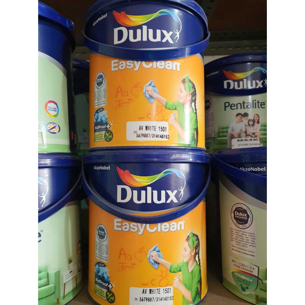 Jual Dulux Easy Clean Cat Interior Tembok Dalam Putih Av White 1501 25liter 25ltr 25 Ltr 7066