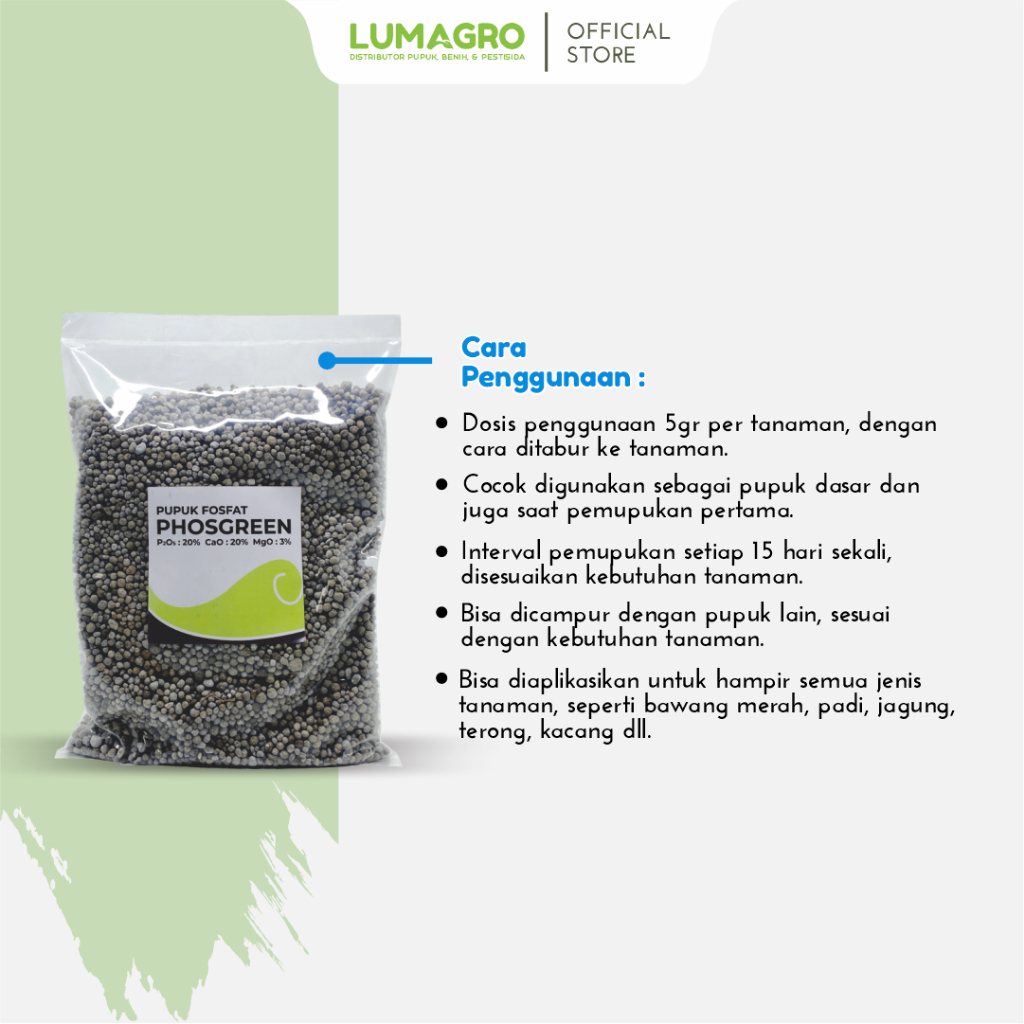 Jual Pupuk Phosgreen 1kg Repack Nutrisi Phospat Mempercepat Pertumbuhan ...