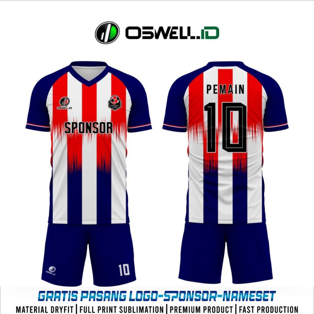 Jual BAJU JERSEY FUTSAL DAN SEPAK BOLA FREE CUSTOM FULL