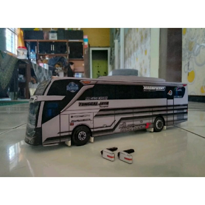 Jual Miniatur Bus Tunggal Jaya Kids Panda 1/50 / Mainan Anak Koleksi ...