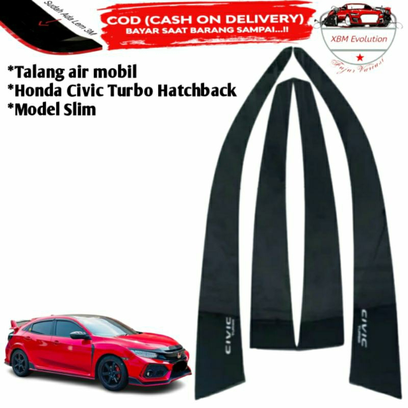 Jual Talang Air Honda Civic Turbo Hatchback Model Slim High Quality