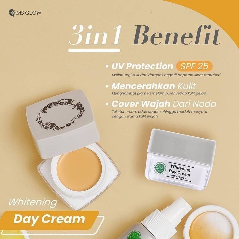 Jual day cream ms glow / ms glow day cream whitening Shopee Indonesia