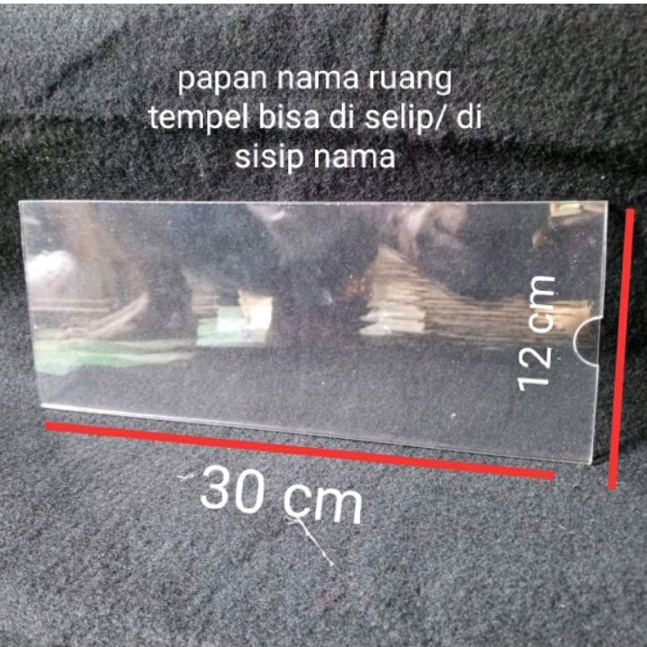 Jual Akrilik Papan Nama Ruang Tempel Uk 12 X 30 Cm Tebal 2 Mm Shopee Indonesia 