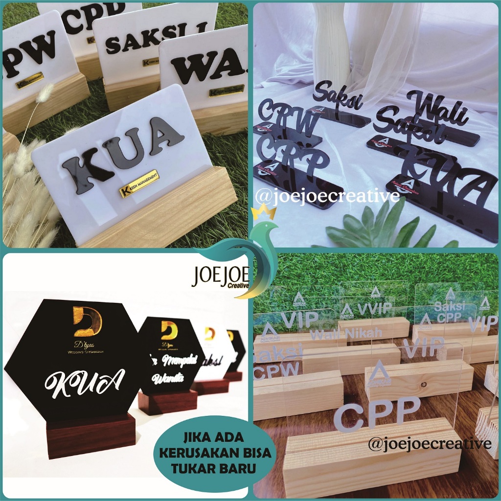 Jual Table Sign Wedding Papan Tanda Meja Akrilik Custom Shopee Indonesia