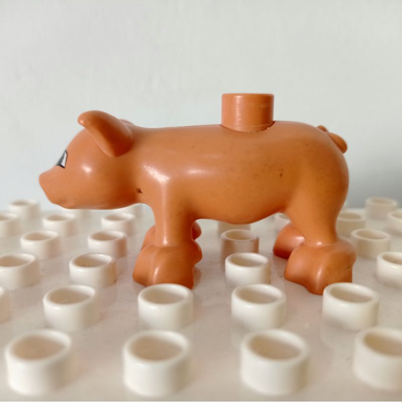 Jual lego pig polos brown duplo original | Shopee Indonesia
