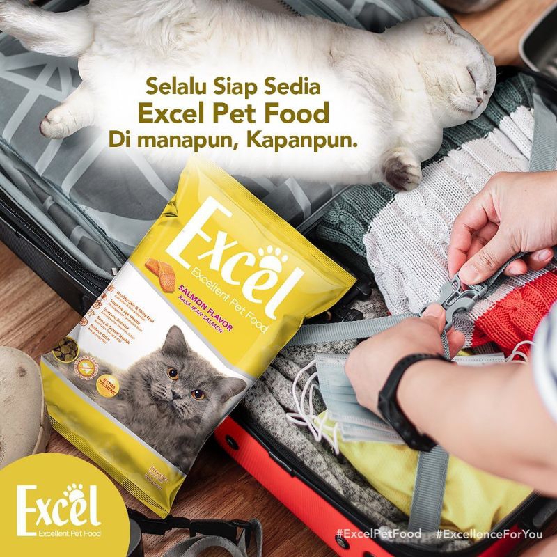 Jual makanan kucing excel excellent pet food salmon 500 gr cat food ...