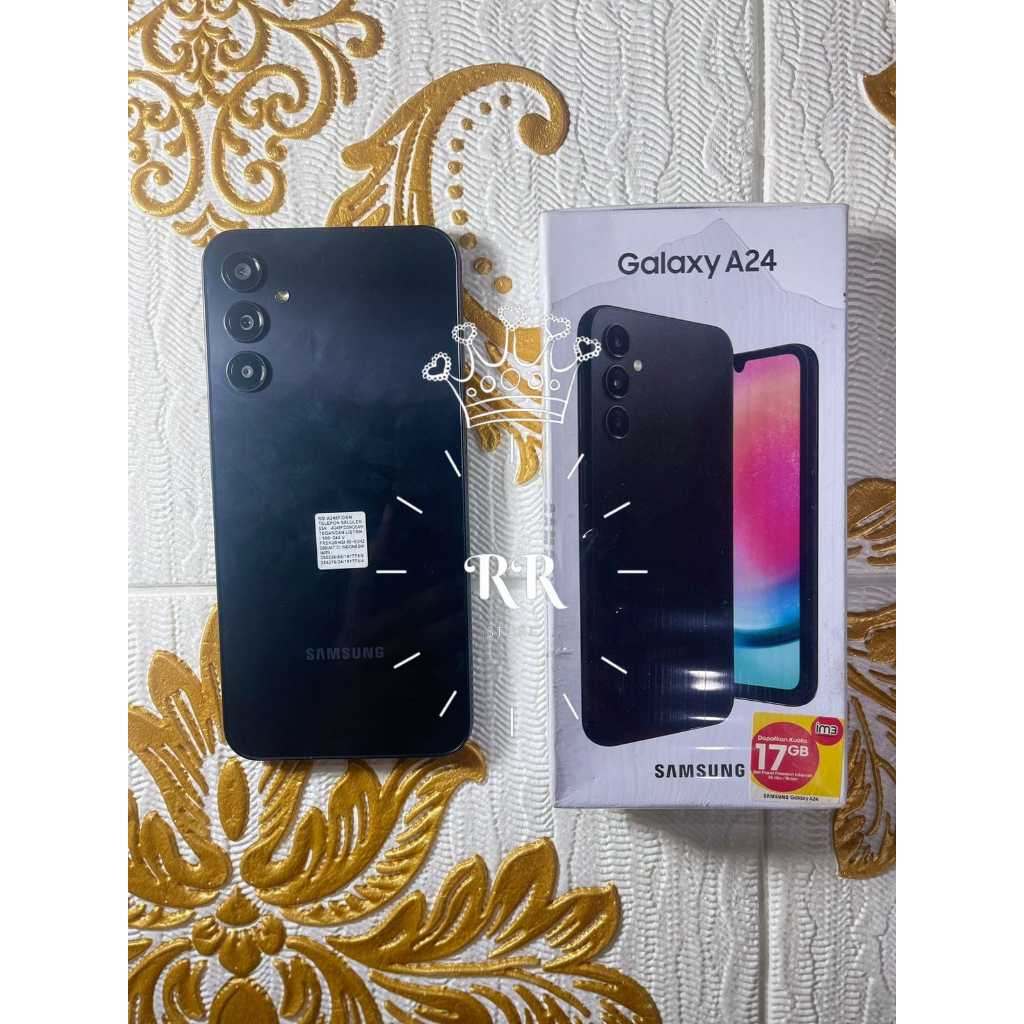 Jual SAMSUNG GALAXY A24 BLACK 8/128 SECOND FULLSET | Shopee Indonesia