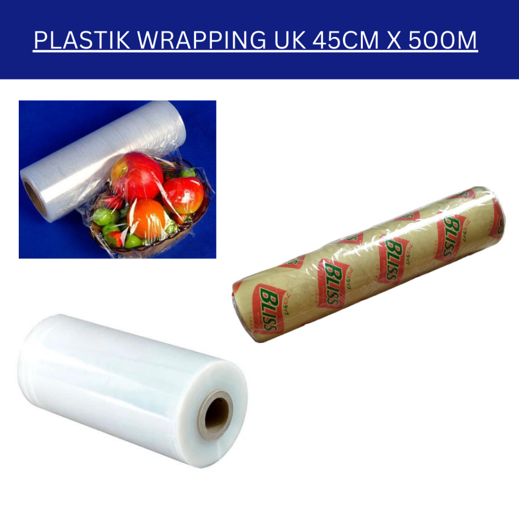 Jual Plastik Wrapping Uk 45cm x 500 meter, Total Wrap jumbo, Plastik
