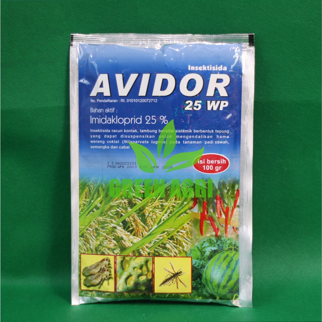 Jual Insektisida AVIDOR 25 WP 100 Gram Obat Hama Wereng, Kutu Daun ...