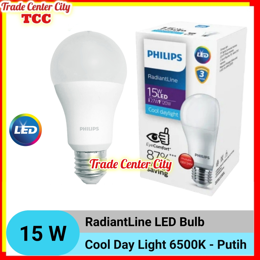 Jual Philips Lampu Led Watt Essential Bulb Cahaya Putih K Bohlam W Hemat Energi Dan