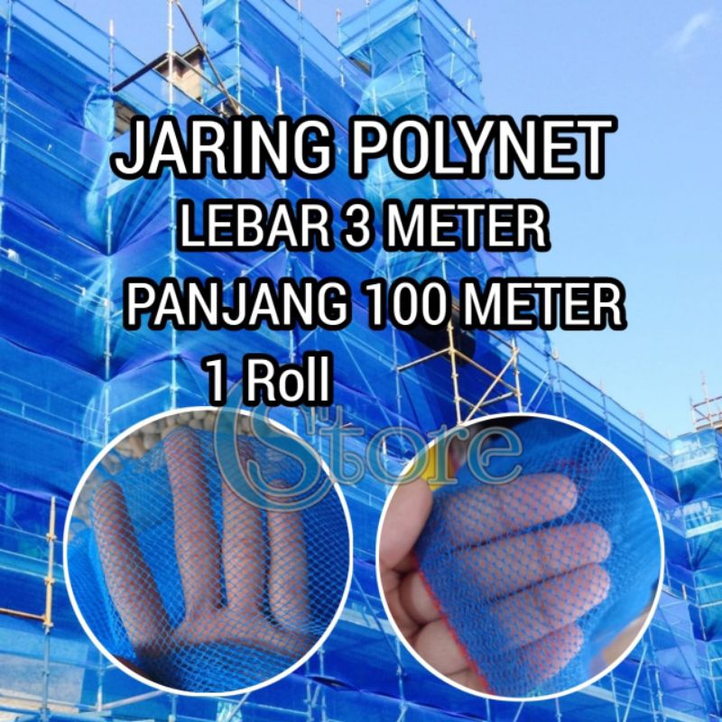 Jual Jaring Polynet - Jaring Proyek Lebar 3 Meter Panjang 100 Meter ( 1 ...