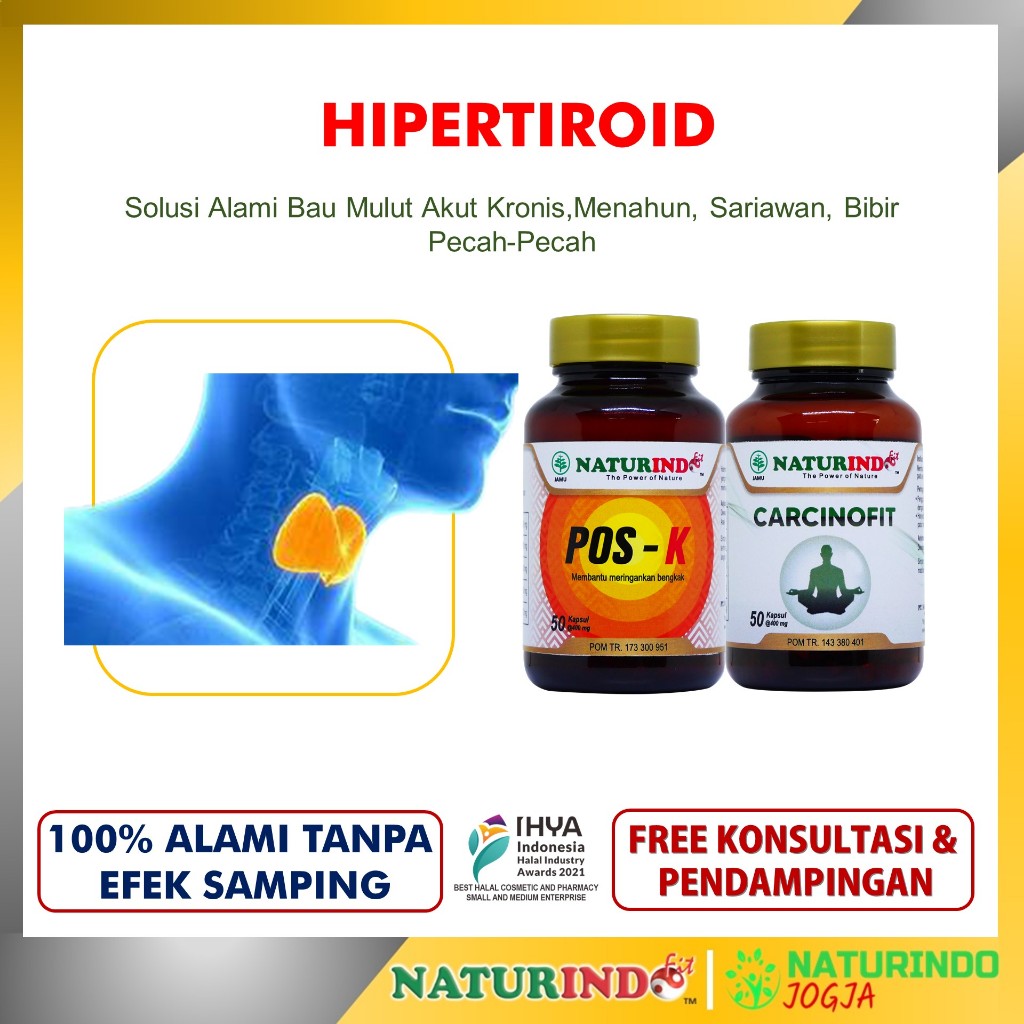 Jual Obat Pos K Naturindo Tiroid Kelenjar Hipertiroid Benjolan Di Leher ...