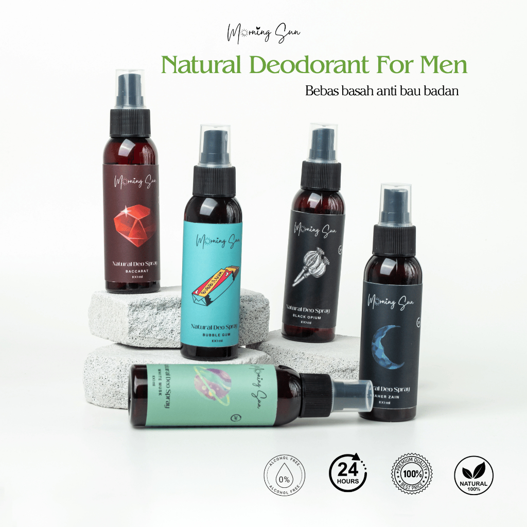 Jual Natural Deodorant Spray Morningsun Deo Fresh Man 100ml Deodorant