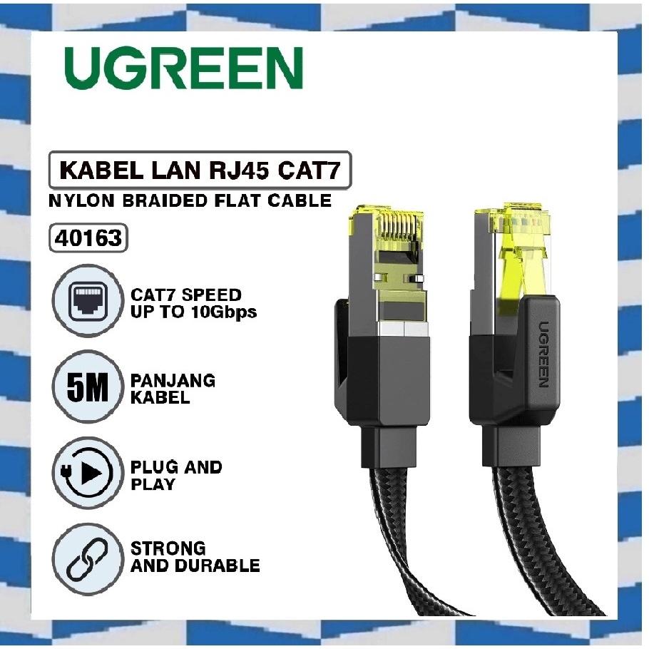 Jual Ugreen Kabel Lan Cat Rj Flat Gigabit Ethernet Gbps M Shopee Indonesia