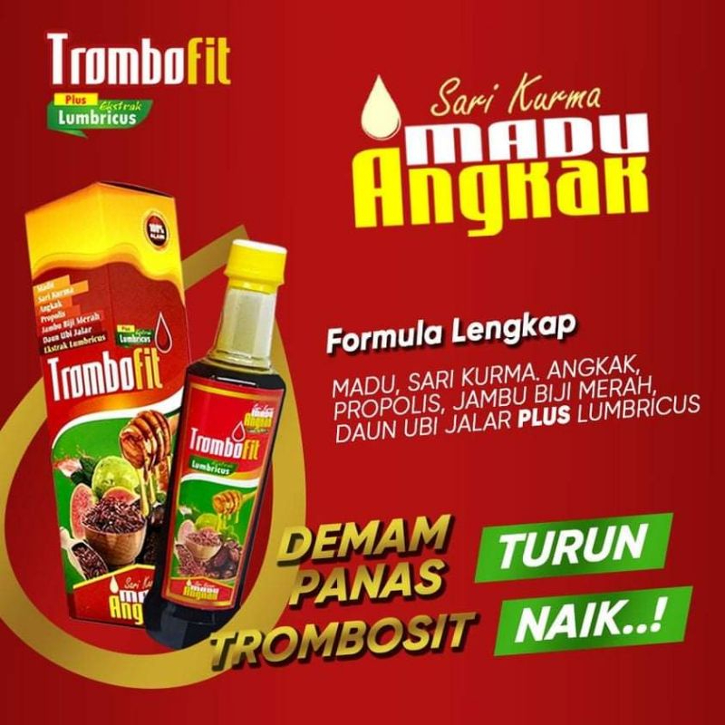 Jual Trombofit Sari Kurma Madu Angkak Plus Ekstrak Lumbricus Jambu Biji