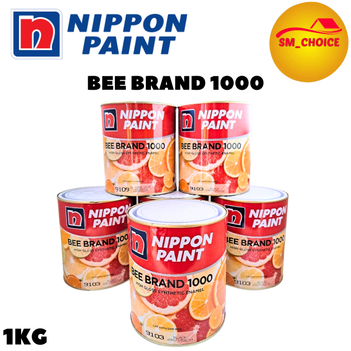 Jual BEE BRAND 1000 0,9L CAT KAYU & BESI HIGH GLOSS NIPPON PAINT 1KG